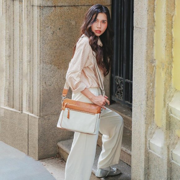 Leather Crossbody Bag Women Small Stylish Multi-Pocket Purses Travel Shopping - Picture 7 of 7